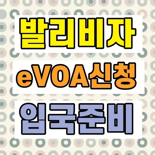 인도네시아 eVOA 신청방법